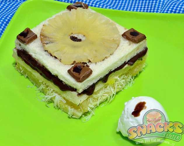 Chocolate Cheese Pineapple Ice Cream Sandwich